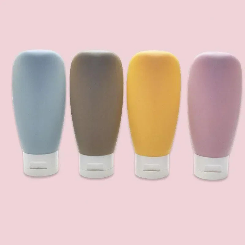 60ml Refillable Travel Squeeze Bottles – Set of 4 Portable Toiletry Containers