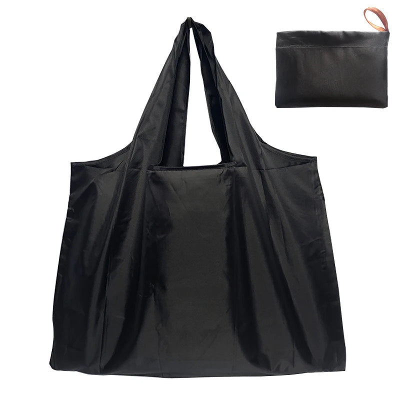 Foldable Waterproof Reusable Shopping Bag – Portable Grocery Shoulder Tote