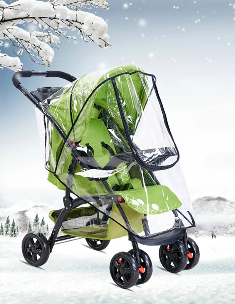 Waterproof Baby Stroller Rain Cover Windproof Baby Carriage Cover Raincoat Pram Rain Cape Outdoor Stroller Accessories