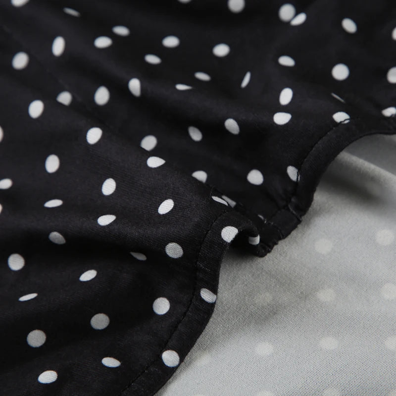 SUCHCUTE Polka Dot Halter Mini Dress – Backless Sleeveless Summer Party Dress