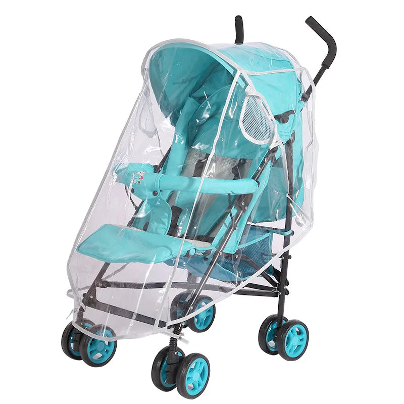 Waterproof Baby Stroller Rain Cover Windproof Baby Carriage Cover Raincoat Pram Rain Cape Outdoor Stroller Accessories