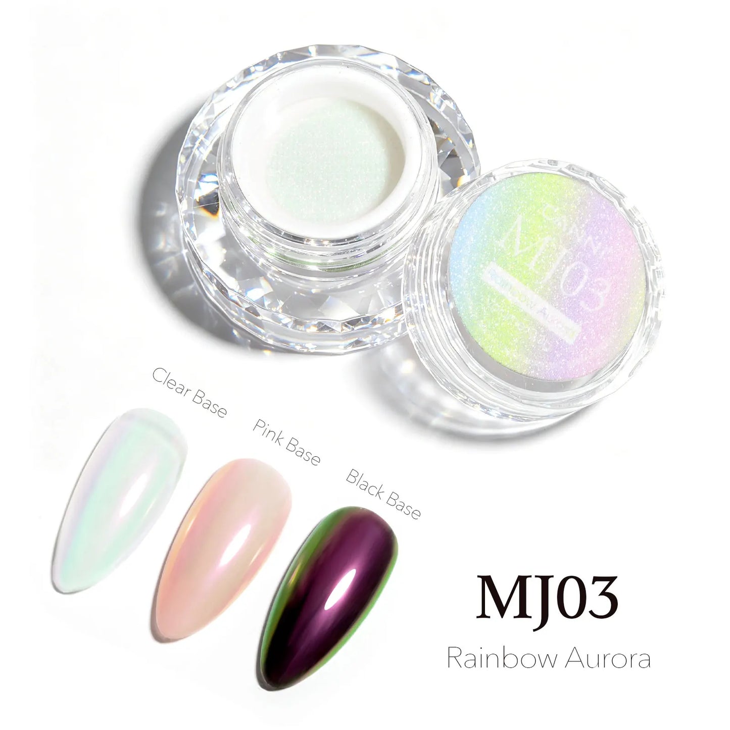 CANNI Mirror Chrome Nail Powder Aurora Effect Pearl Pigment Dust for UV Gel Nails Metallic Nail Art Decoration DIY Design