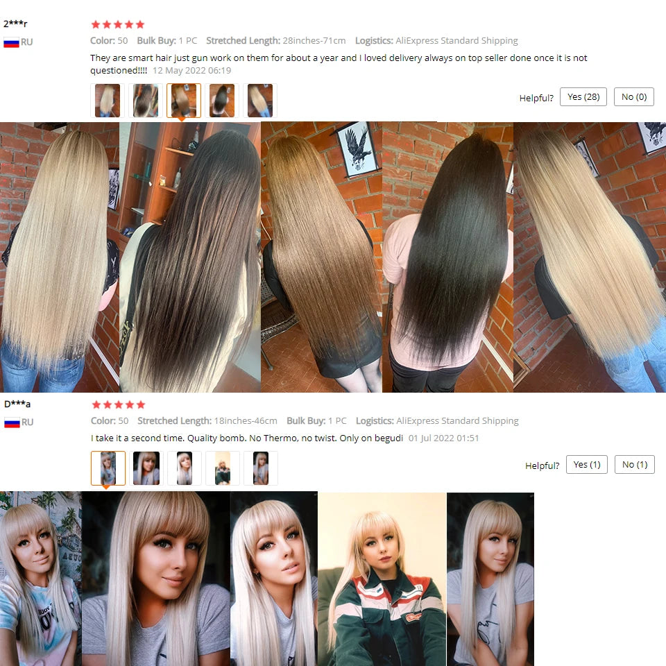 Bone Straight Synthetic Hair Bundles – Natural Super Long Yaki Straight Hair Weaving Extensions