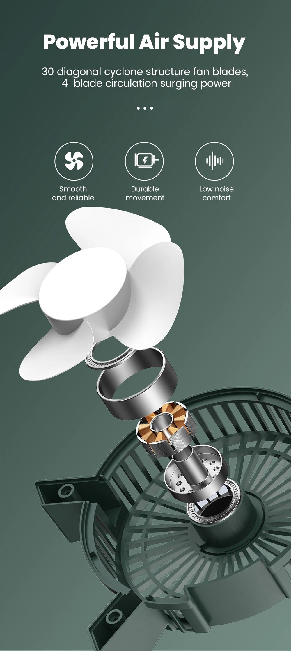 Mini Rechargeable Desk Fan — Portable Cooling for Home, Office & On-the-Go