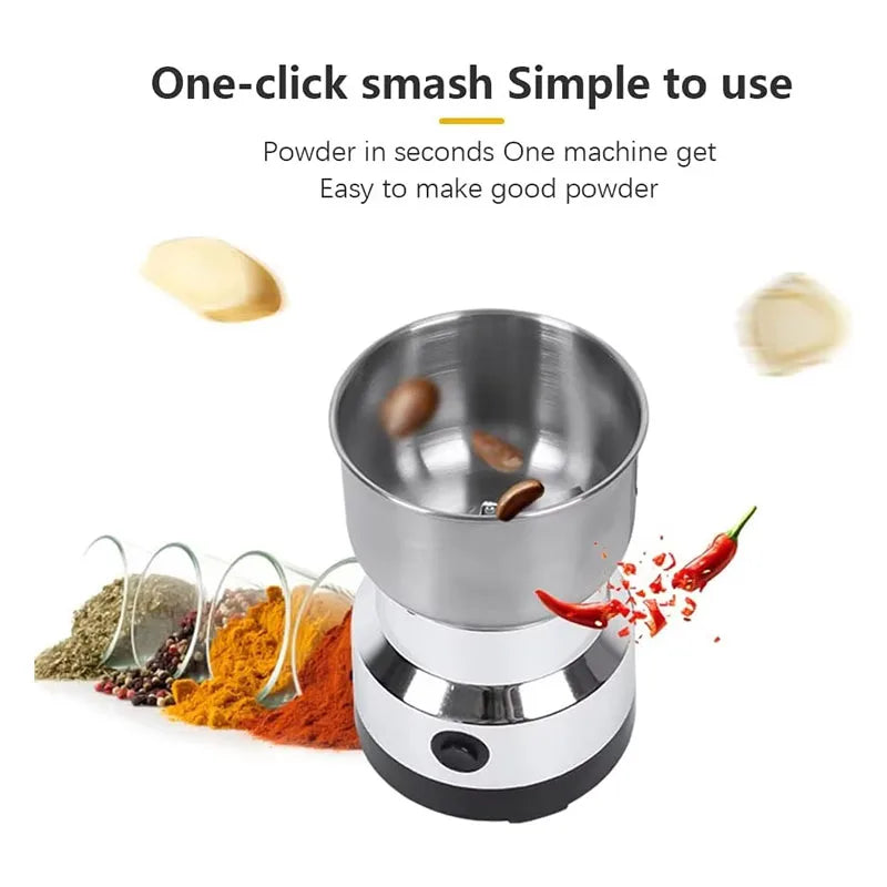 Multifunctional 4-Blade Electric Coffee & Spice Grinder – 50–300ml