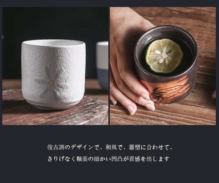 Japanese Ceramic Coffee & Matcha Stacking Cups – Stackable Sake & Water Cups