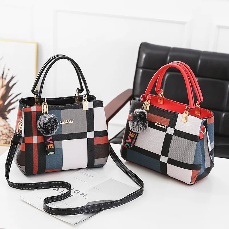 PU Leather Large Capacity Luxury Tote Shoulder Bag – Women's Travel Handbag