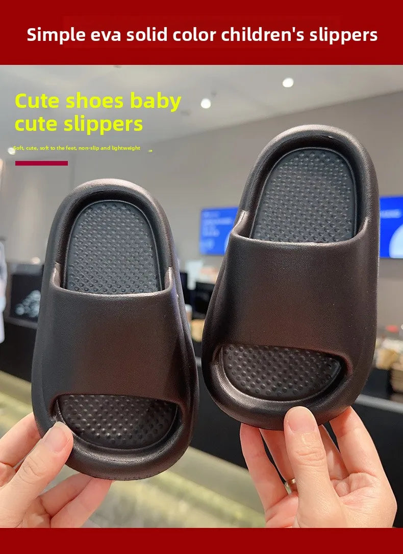 2026 Children's Slippers for Summer Boys and Girls Indoor Bathroom Soft-Soled Thickened Anti-Slip Baby Slippers and Cool Sandals