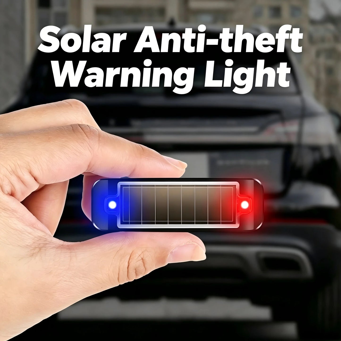 Mini Solar LED Car Warning Light, Wireless Anti-Theft Flashing Lamp, Simulated Dummy Alarm Security Light