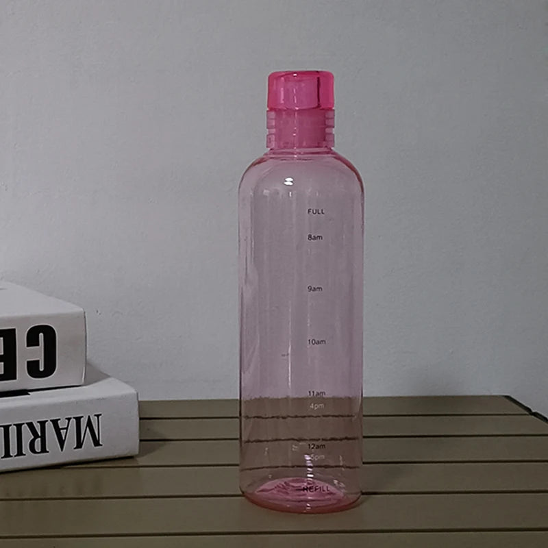 Simple Water Bottle With Time Scale For Tour Outdoor Sports And Travel Leak Proof Seal School Water Bottles for Girls Milk Juice