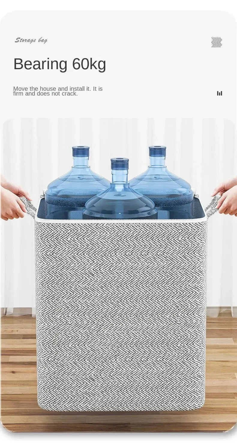 Large Capacity Non-Woven Storage Bag – Wardrobe Organiser for Quilts & Clothing
