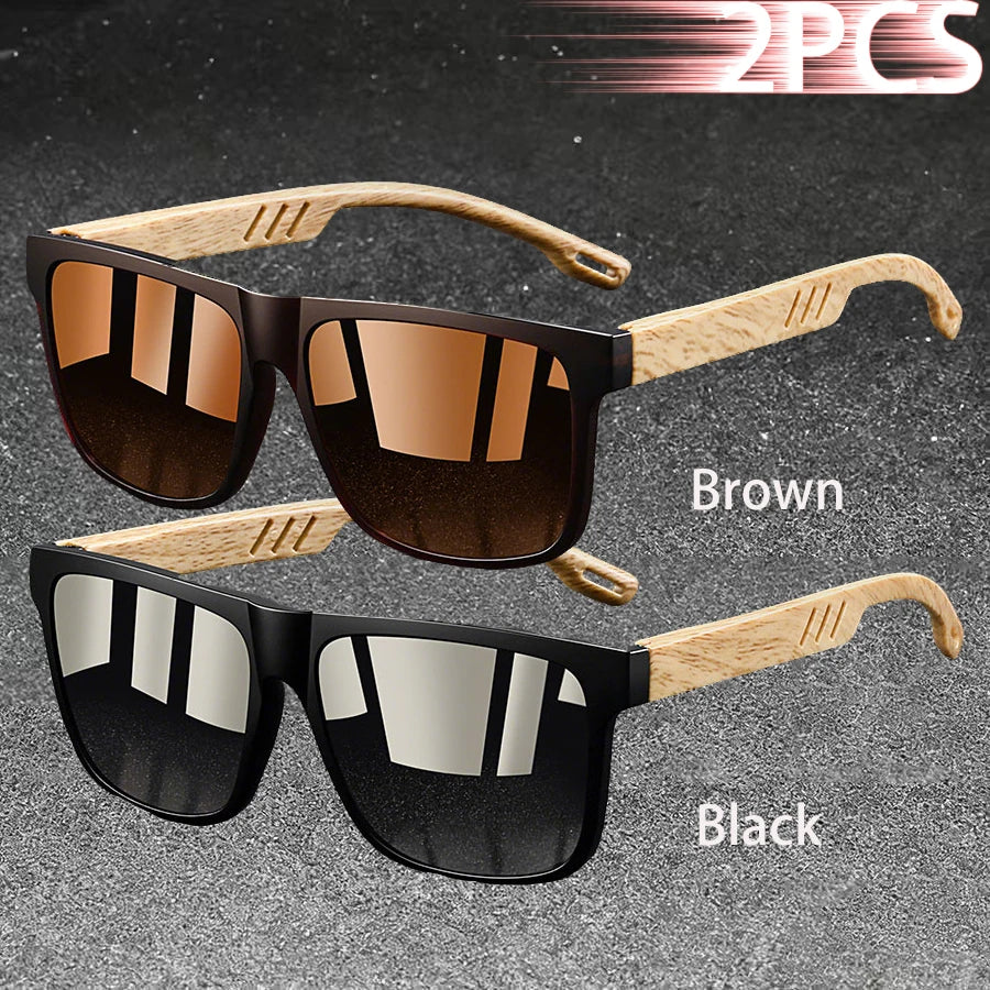 Vintage Square Frame Polarized Sunglasses – UV400 Fashion Eyewear for Men & Women
