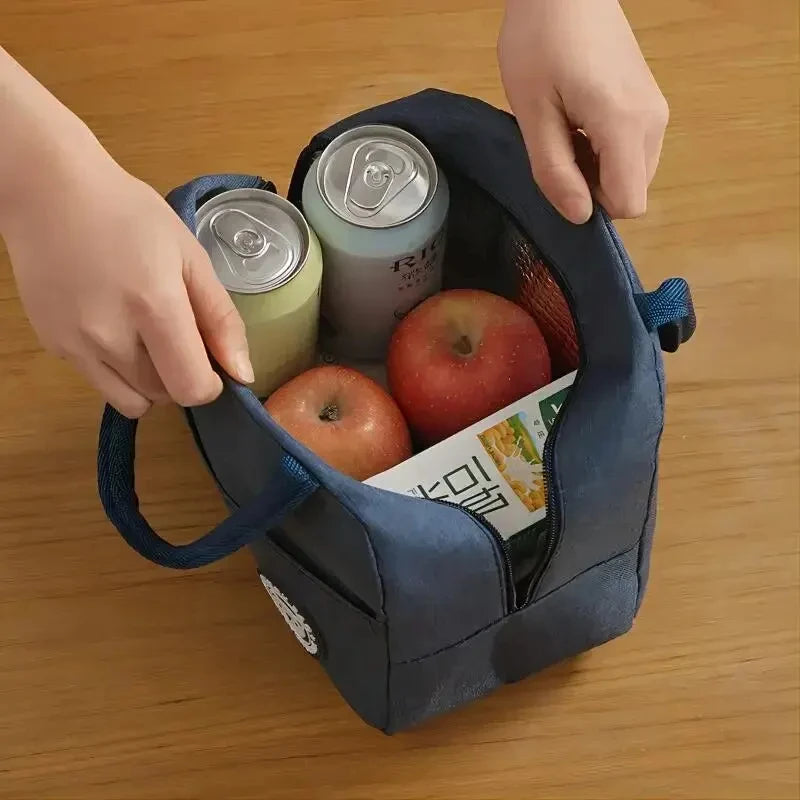 Aluminium Foil Insulated Lunch Bag – Thermal Bento Handbag for Students & Work