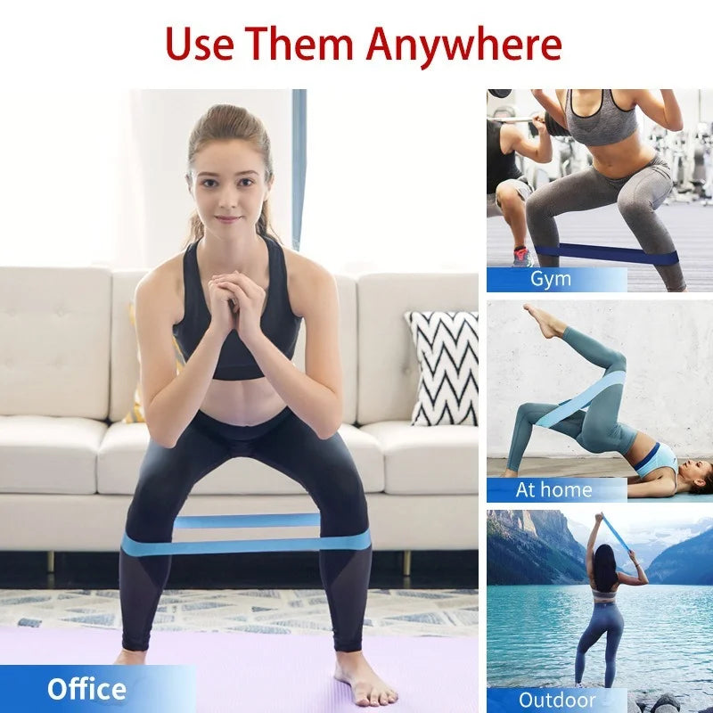 Resistance Exercise Loop Bands Set – 5 Levels for Women & Men Booty & Leg Training