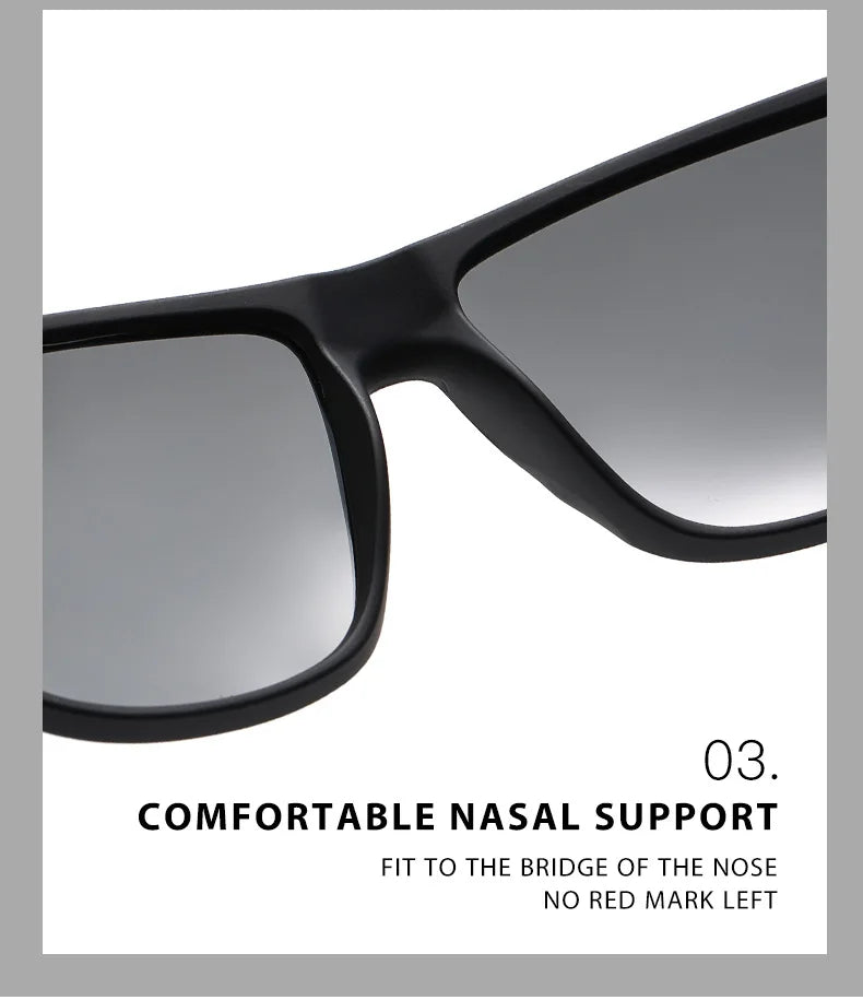 Fashion Vintage Square Polarized Sunglasses Men Women Luxury Brand Designer Men's Sun Glasses Driving Fishing UV400 Eyewear Man