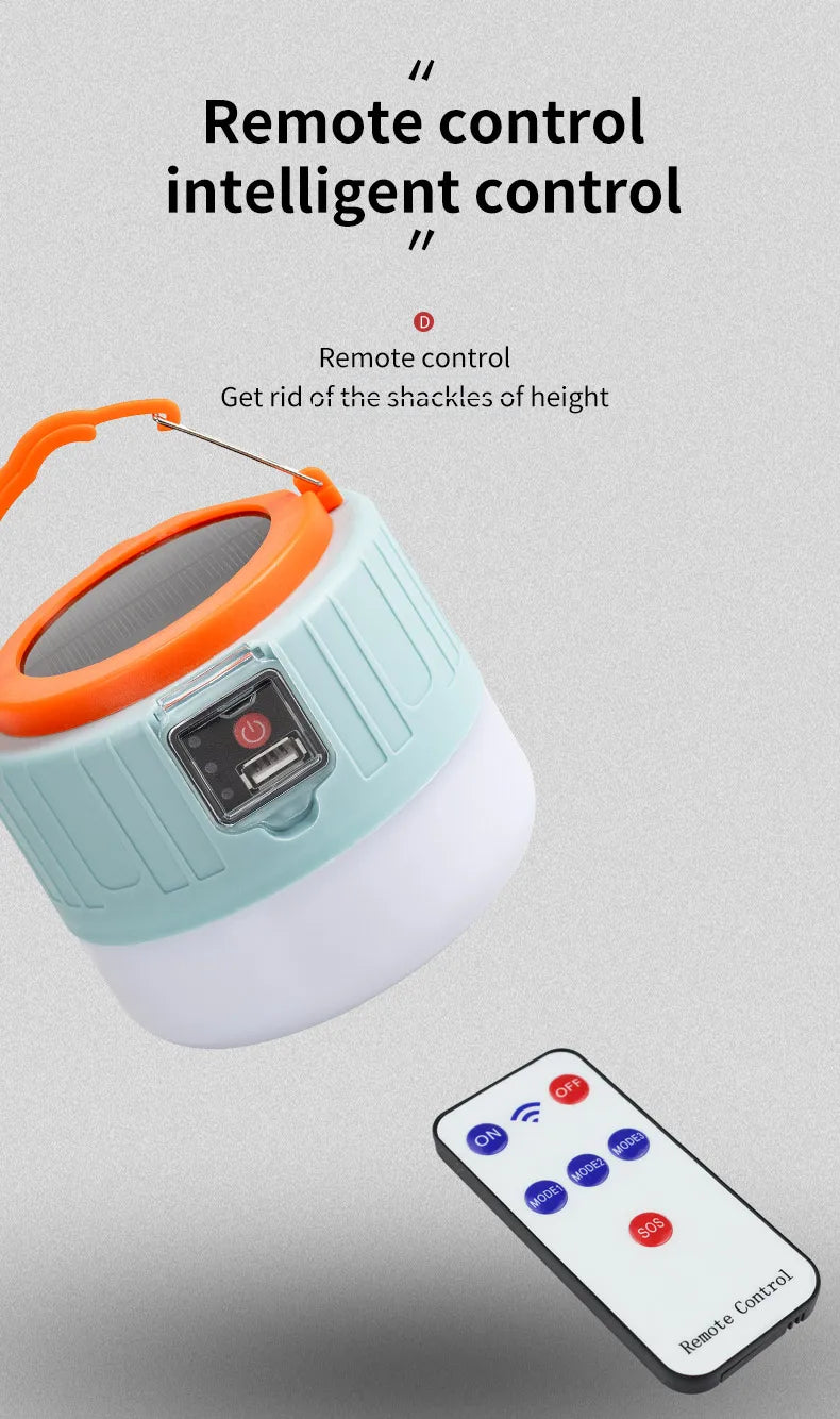 LED Camping Light USB Rechargeable Bulb High Power Outdoor Tent Lamp Portable Lantern Emergency Lighting Lights For BBQ Hiking