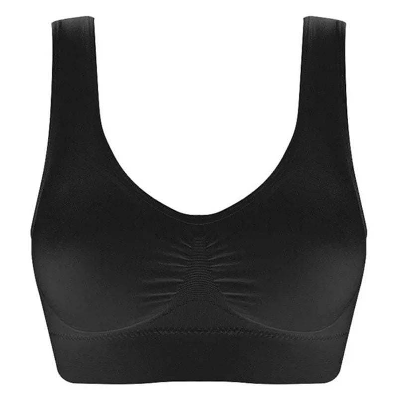 Women'S Seamless Bra For Women Crop Top Black Vertical Stripe Breathable Sports Bra Fitness Tube Tops Yoga Underwear Sports Bra
