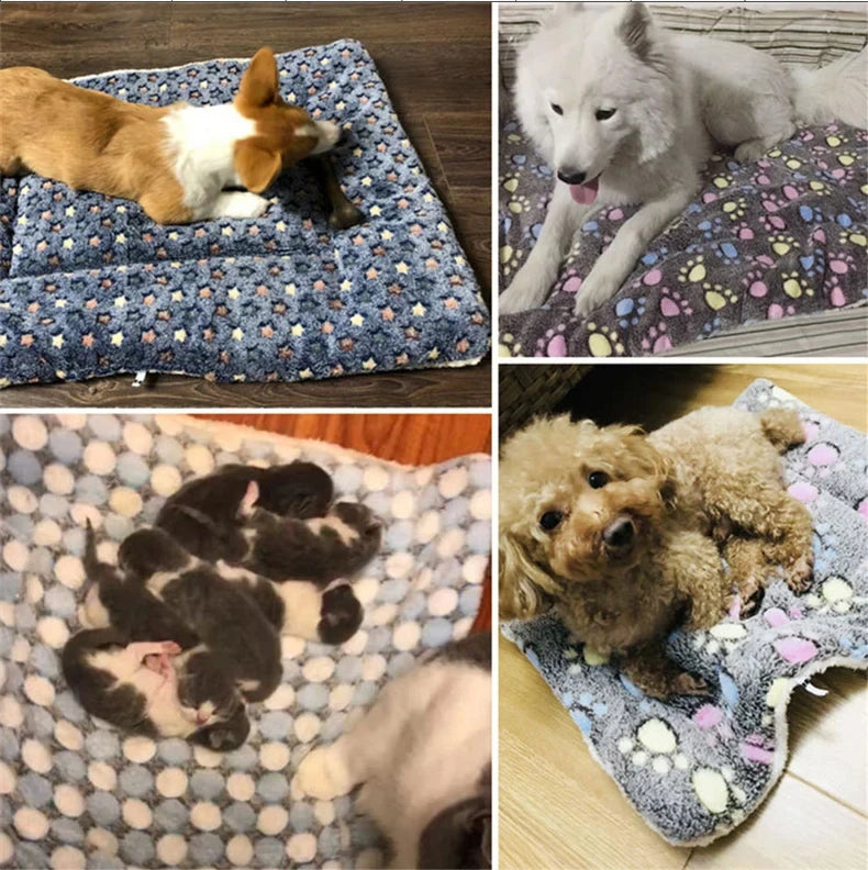 Flannel Pet Sleeping Mat & Sofa Bed – Soft Winter Blanket for Dogs & Cats