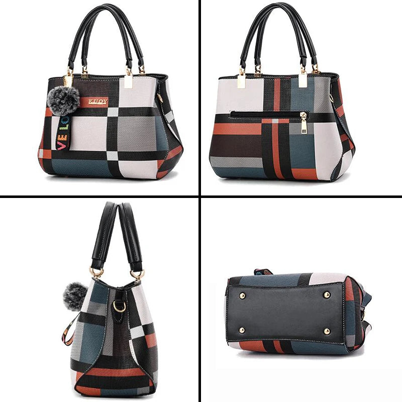 PU Leather Large Capacity Luxury Tote Shoulder Bag – Women's Travel Handbag