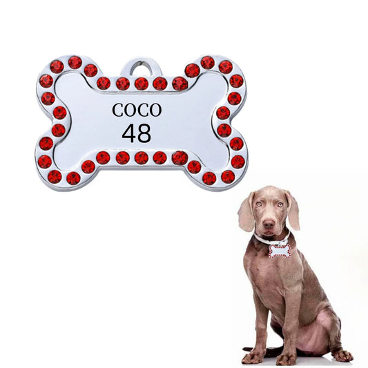 Personalised Engraved Pet ID Tag – Custom Name & Address for Dogs & Cats