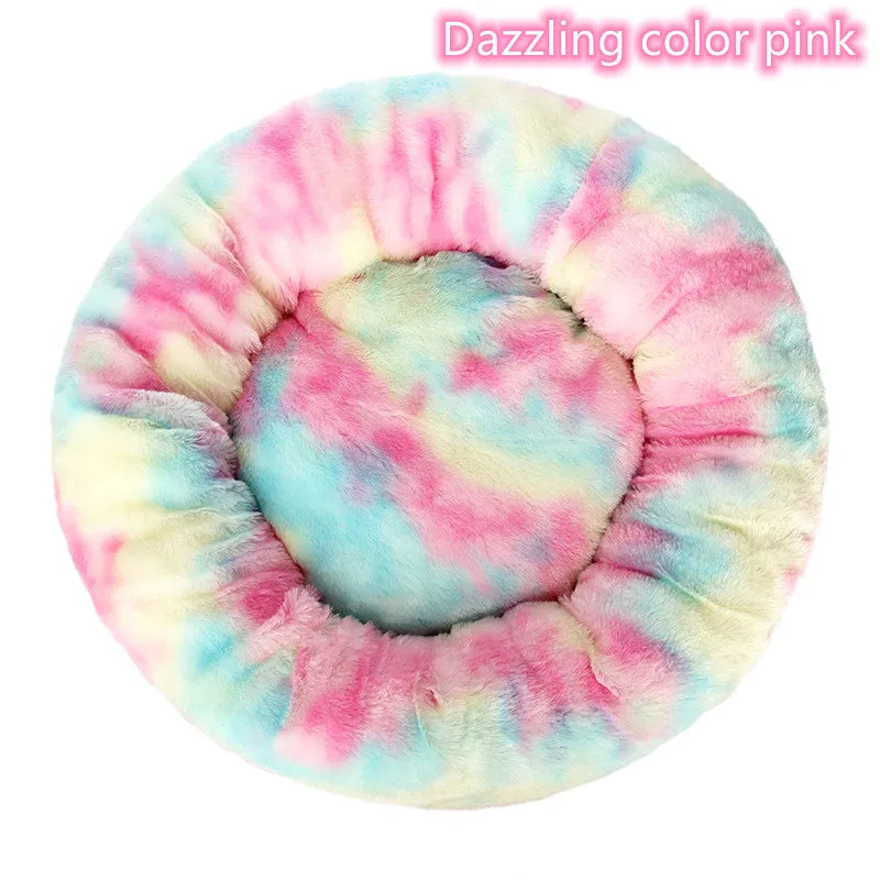 New Cat Dog Bed Super Soft Pet Cat Bed Pet Mattress Plush Washable Calm Donut Bed Comfortable Sleeping Artifact Suitable Winter