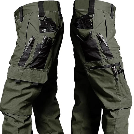 Men's Tactical Cargo Work Trousers – Multi-Pocket Waterproof Outdoor Hiking Workwear Pants