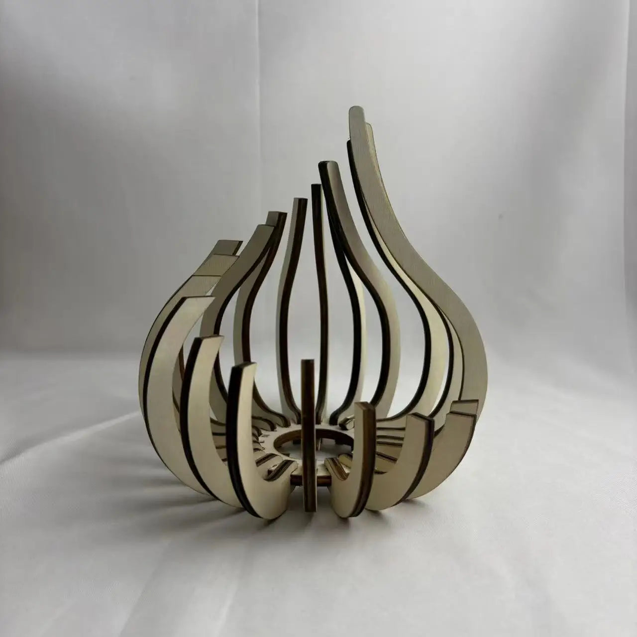 Streamline Wooden DIY Candle Holder – Handmade Warm Atmosphere Décor