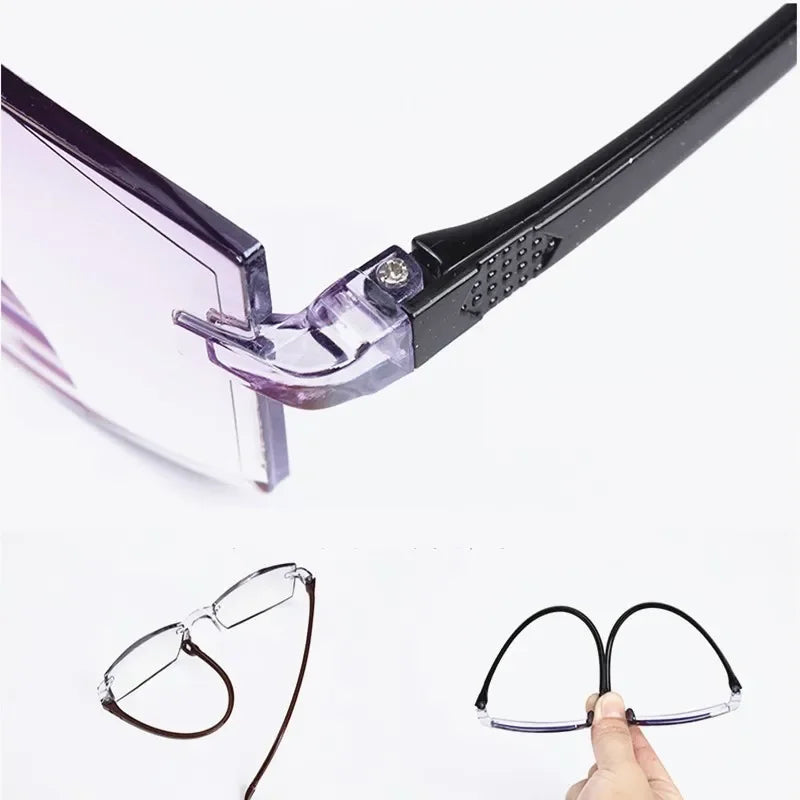 New Reading Glasses Men Magnification Eyewear Presbyopic Glasses Diopter Dimond Cutting +1.0 To +4.0 Blue Light Glasses