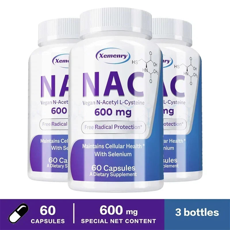 NAC Capsules 600mg – Antioxidant, Detox & Immune Support Supplement