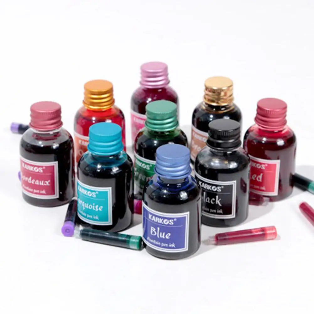 30ml Pure Colorful Fountain Pen Ink Universal Refill No Clogging Smooth Writing Ink Stationery for School Office Daily Writing ﻿