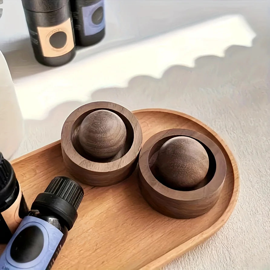 Mini Wooden Car & Home Essential Oil Diffuser – Natural Fragrance for Bedroom & Bathroom