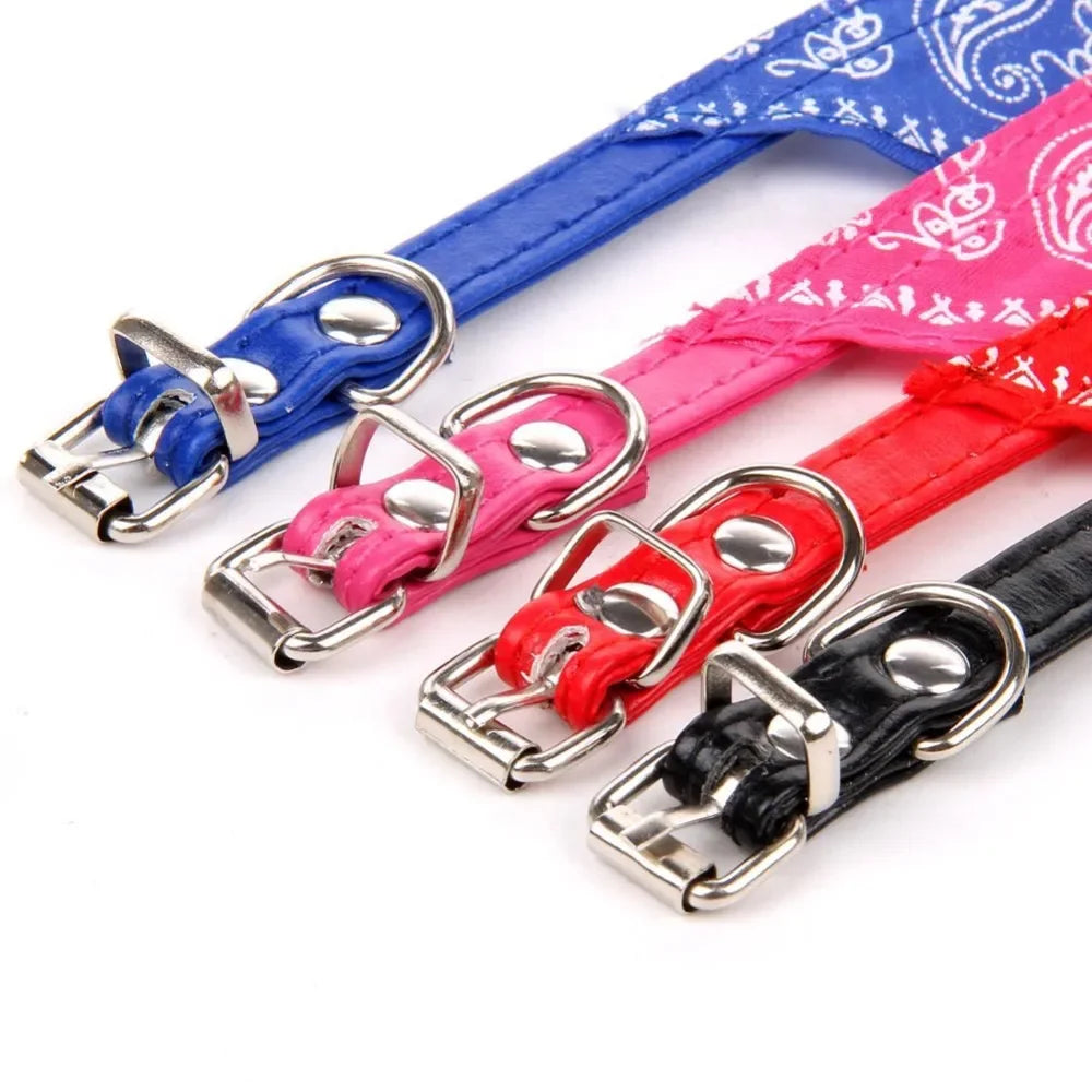 Cute Printed Pet Bandana Collar – Adjustable Triangle Scarf for Kittens & Small Dogs