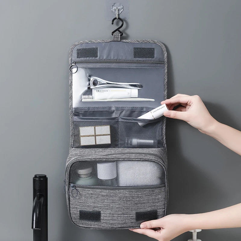 Oxford Waterproof Hanging Travel Toiletry Bag – Men & Women Wash Organiser
