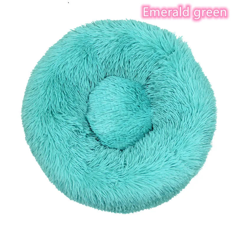 New Cat Dog Bed Super Soft Pet Cat Bed Pet Mattress Plush Washable Calm Donut Bed Comfortable Sleeping Artifact Suitable Winter