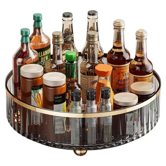 Rotating Clear Plastic Storage Container – Pantry & Fridge Organiser