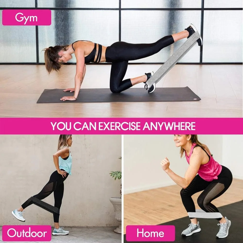Fabric Resistance Loop Bands – Cloth Booty Bands for Women, Squat & Leg Training