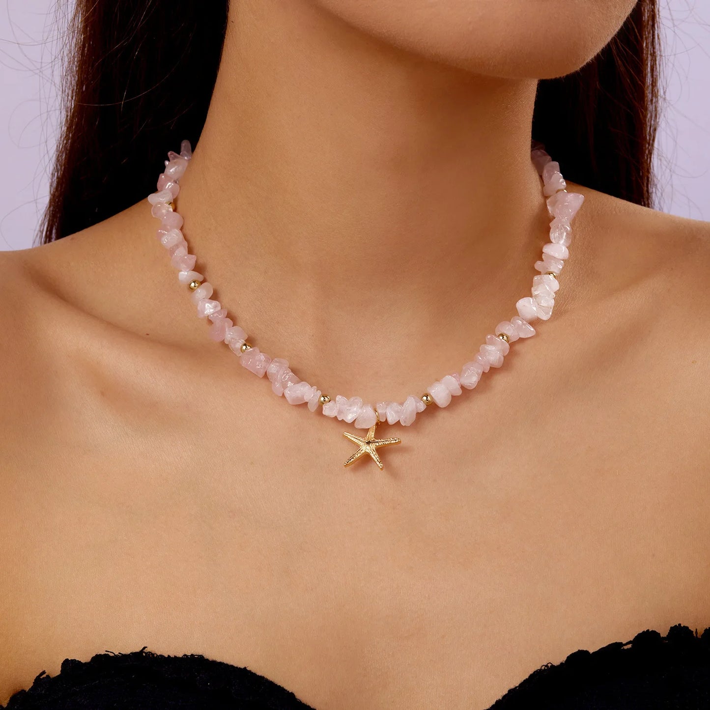 New Beach Style Seashell Necklace Beaded Choker Necklaces for Women Handmade Starfish Pendant Fashion Ocean Украшения Чокер