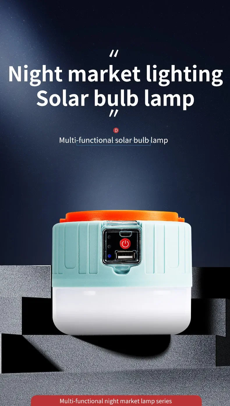 LED Camping Light USB Rechargeable Bulb High Power Outdoor Tent Lamp Portable Lantern Emergency Lighting Lights For BBQ Hiking