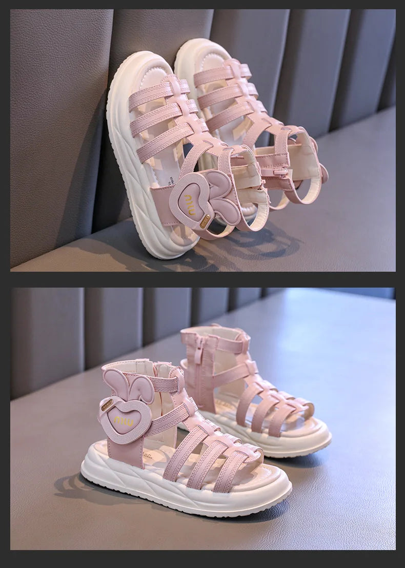 2026 Fashion Kids Sandals Children's Design Hollow-out Multicolor Sport Sandals Soft Flat Strappy Sandals Girls Cute Beach Shoes