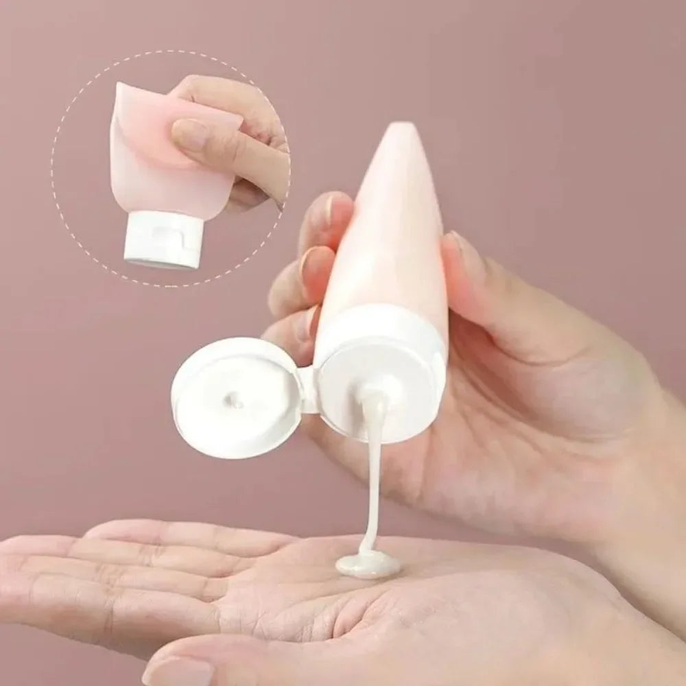 60ml Refillable Travel Squeeze Bottles – Set of 4 Portable Toiletry Containers