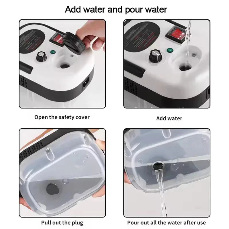 Handheld Pressurized Steam Cleaner – High-Temp Multi-Surface Deep Clean with Brush Heads