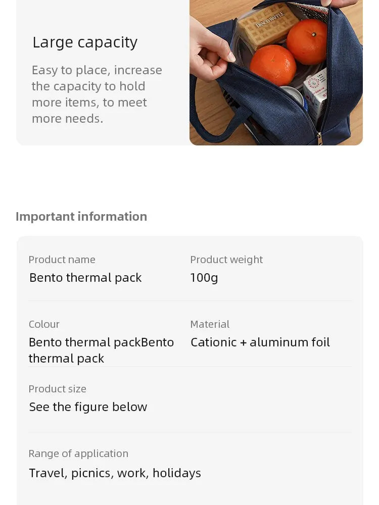 Canvas Insulated Lunch Bag – Thermal Cooler Tote for Women, Kids & Picnics