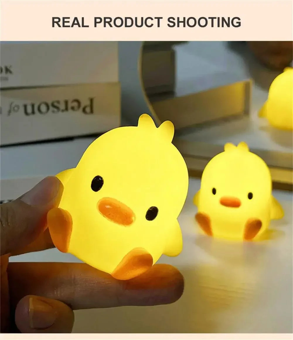 Cute Duck Night Light – Cartoon LED Bedside Sleeping Lamp for Kids & Bedroom Décor