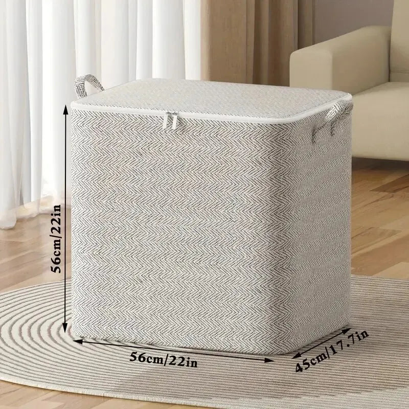 Large Capacity Non-Woven Storage Bag – Wardrobe Organiser for Quilts & Clothing
