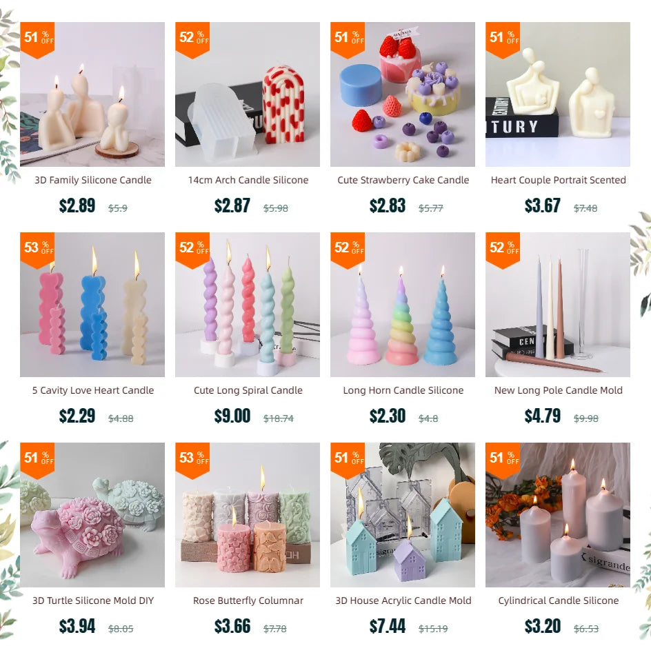 Classical Striped Cylindrical Silicone Candle Mould – DIY Pillar Wax Craft
