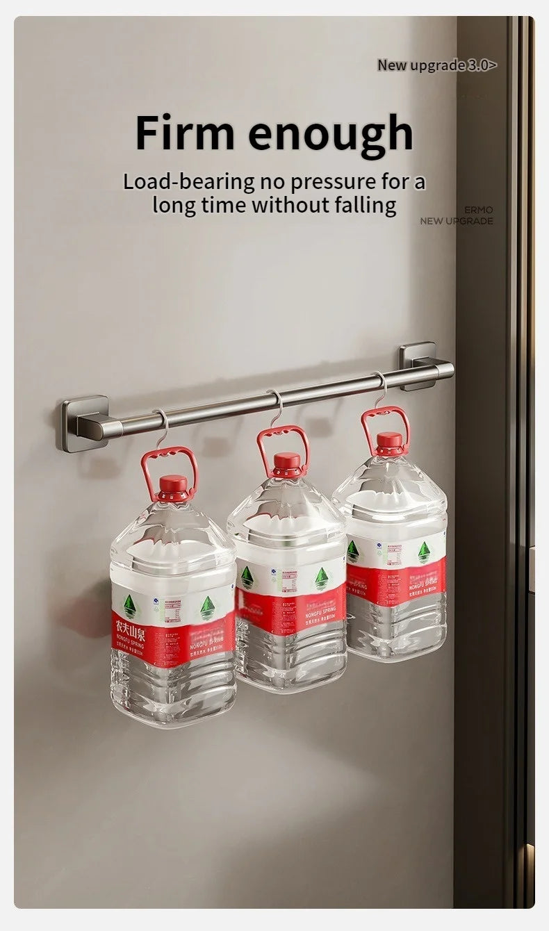 No-Drill Bathroom Towel Bar & Hook Set – Adhesive Wall-Mounted Rack