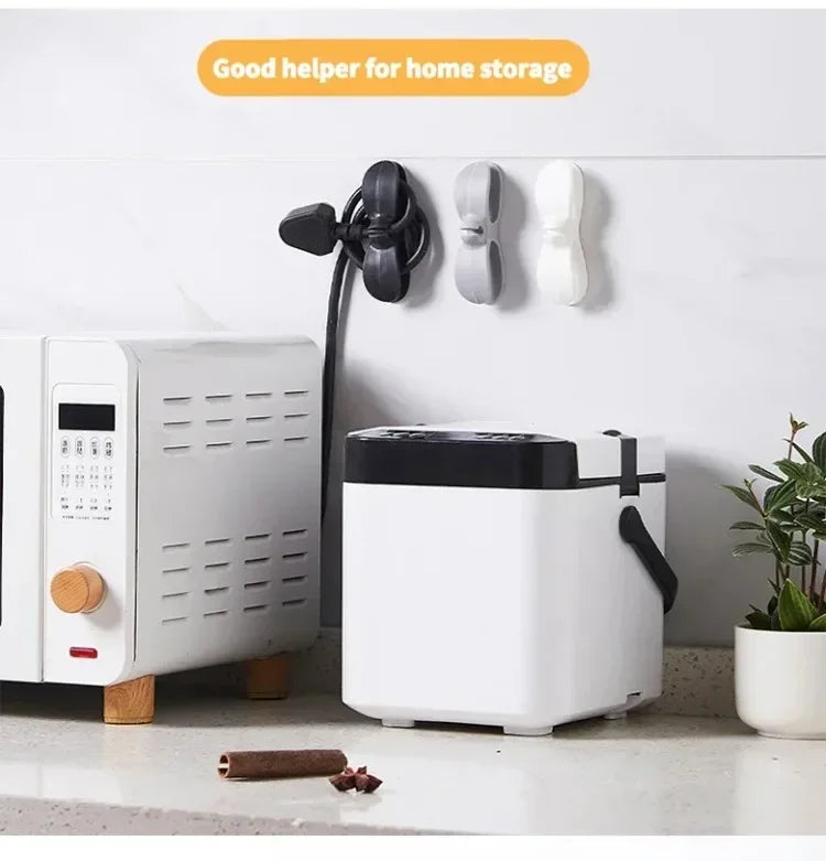 No Trace Plug Cord Winder Power Cable Organizer Household Wire Management Fixer For Kitchen Storage Tool