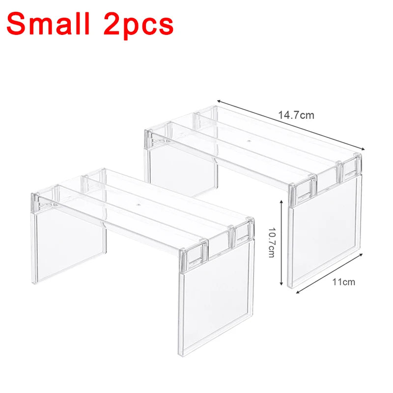 Fridge Storage Rack & Layered Separator Shelves – Transparent Space-Saving Organiser