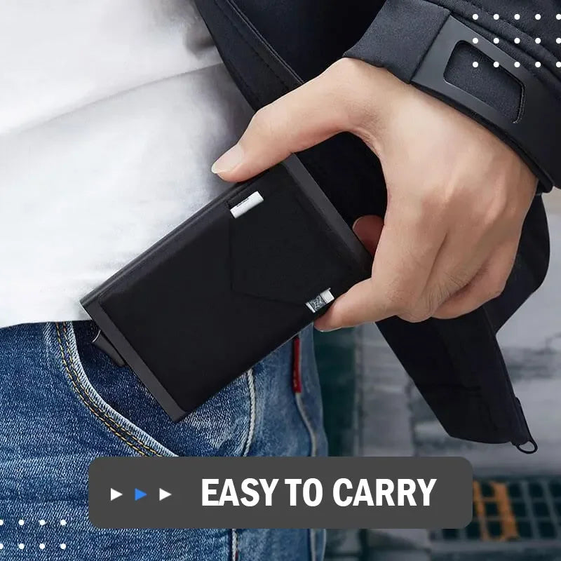 ID Bank Credit Card Holder Men's Wallet Anti Rfid Blocking Protected Magic Business Anti-theft Slim Thin Men Money CardHolder
