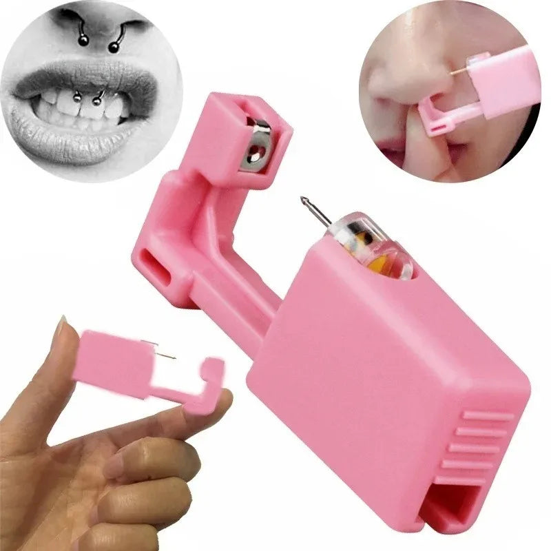 Disposable Safe Ear & Nose Piercing Tool Kit – Sterile Stud Gun Set
